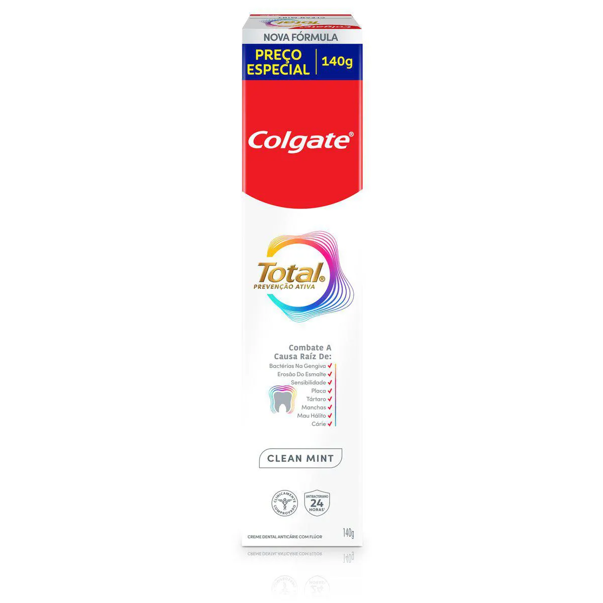 Pasta de Dente Colgate Total Clean Mint com Flúor de 140g