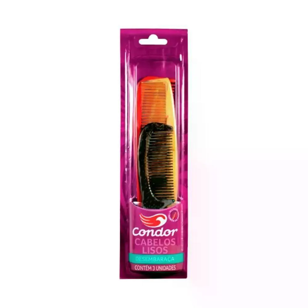 Pente De Cabelo Conjunto Style 3 Unidades Condor