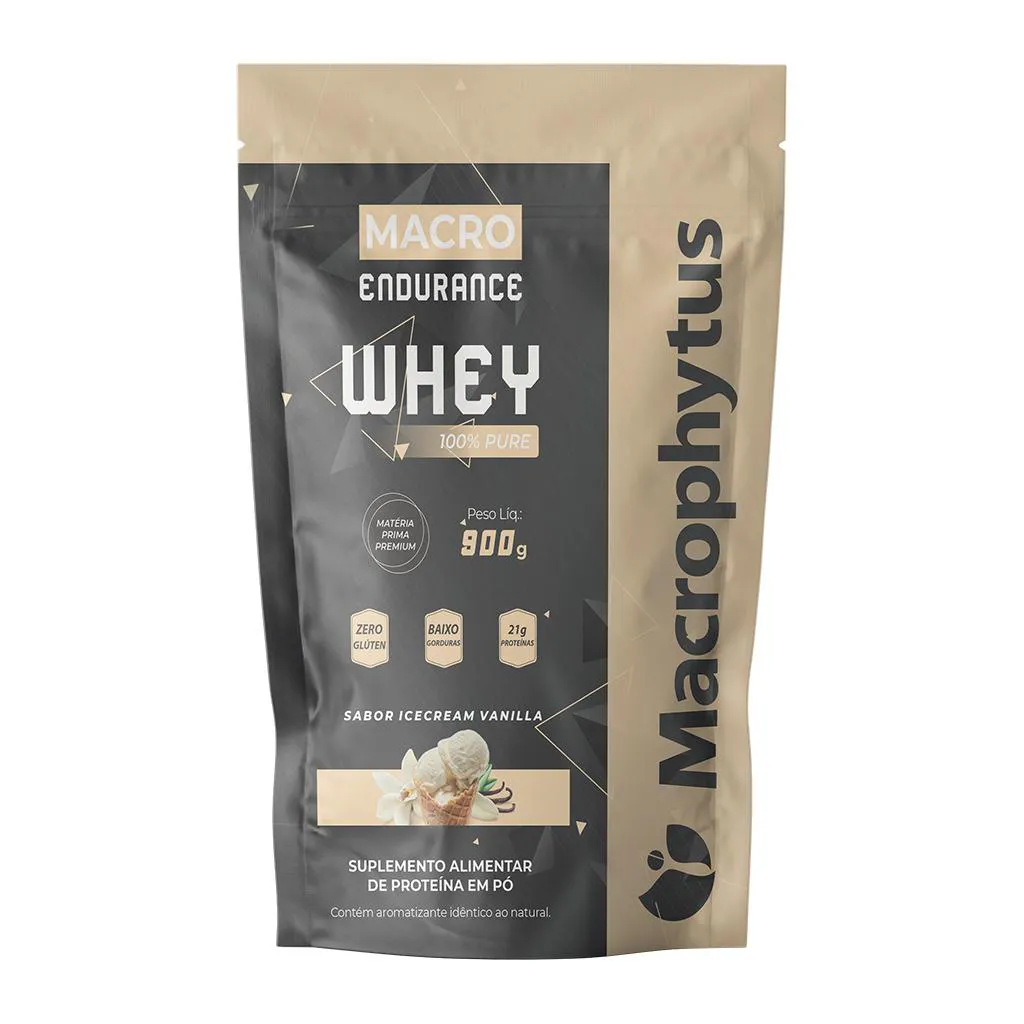 Whey Protein 100% Pure 900g Sabor Icecream Vanilla (Sorvete de Baunilha)
