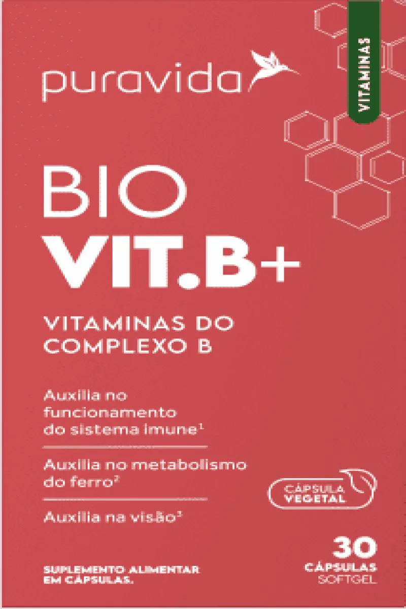 Bio Vit B, Complexo B, 30 Cápsulas, PuraVida