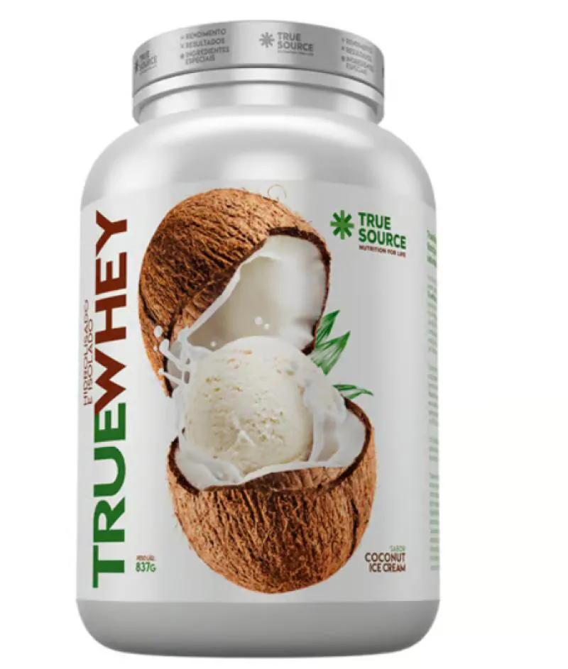 True Whey, Hidrolisado e Isolado, 837g, Sabor Coconut Ice Cream, True Source