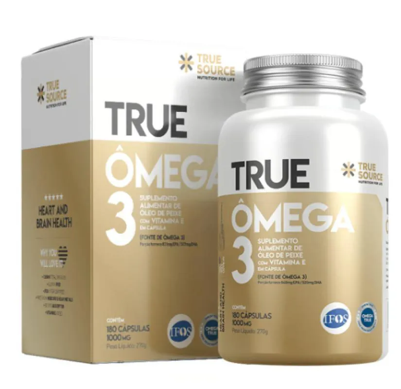 Ômega 3, 1000mg, 180 Cápsulas, True Source