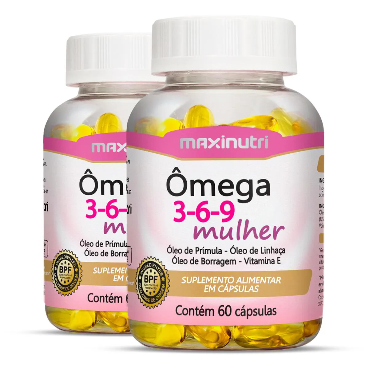 Kit 2 Ômega 3-6-9 Mulher Maxinutri 60 Cápsulas