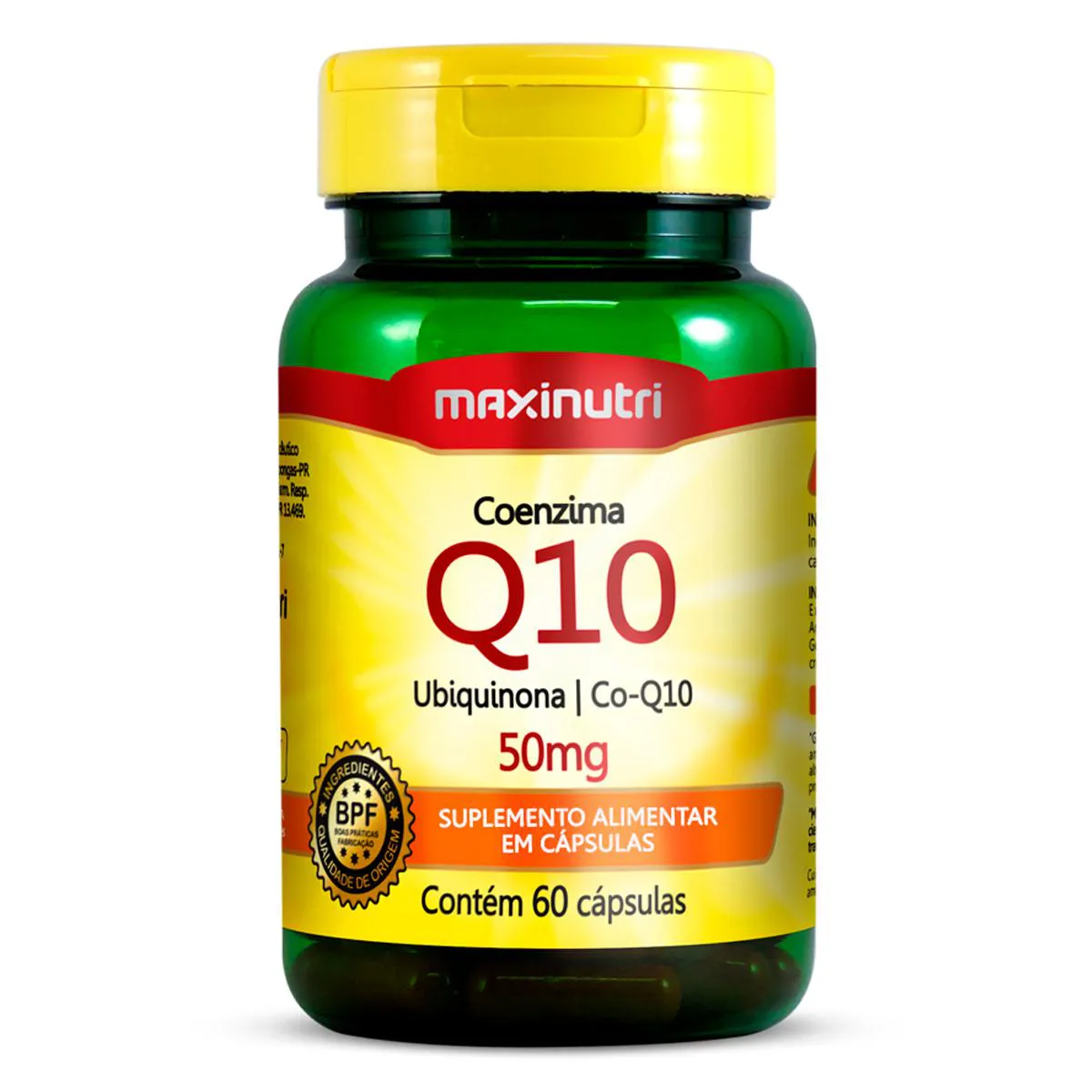 Coenzima Q10 50mg Maxinutri 60 Cápsulas