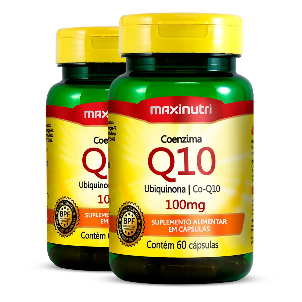 Kit 2 Coenzima q10 100mg Maxinutri 60 Cápsulas