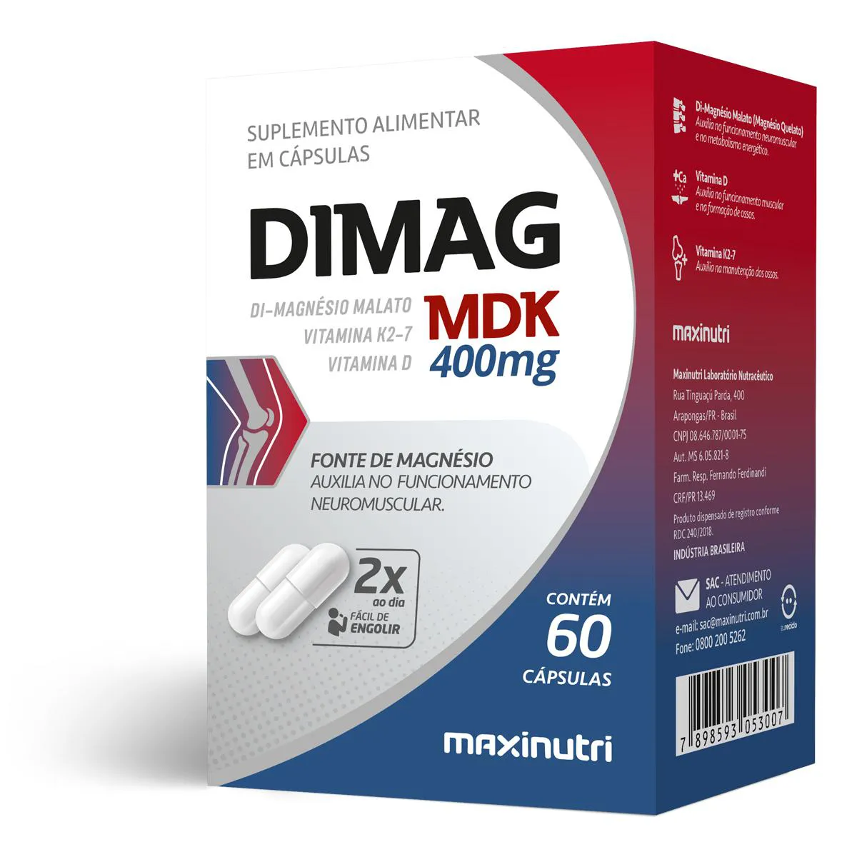 Dimag MDK 400mg Maxinutri 60 Cápsulas