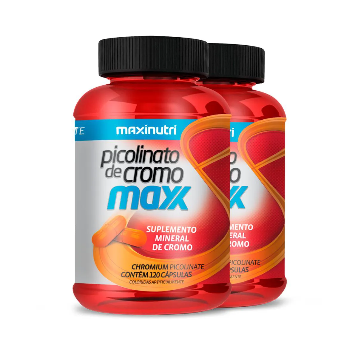 Kit 2 Picolinato de Cromo Maxx Maxinutri 120 Cápsulas