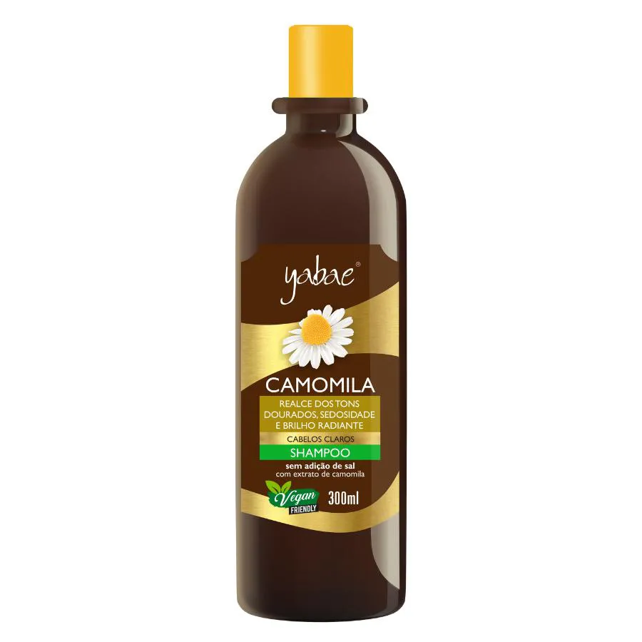 Shampoo Camomila - Vegano - Yabae - Realce dos Tons - Cabelos Loiros Mais Dourados e Brilhantes 300ml