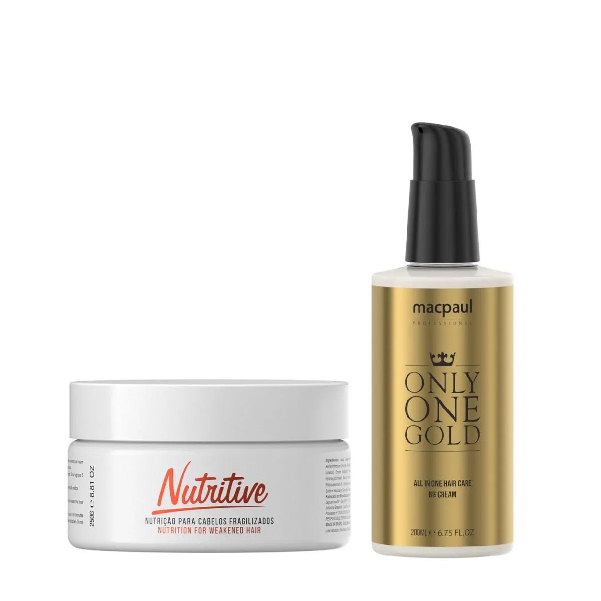 Kit MacPaul - Máscara Nutritive 250g + Only One Gold 200ml