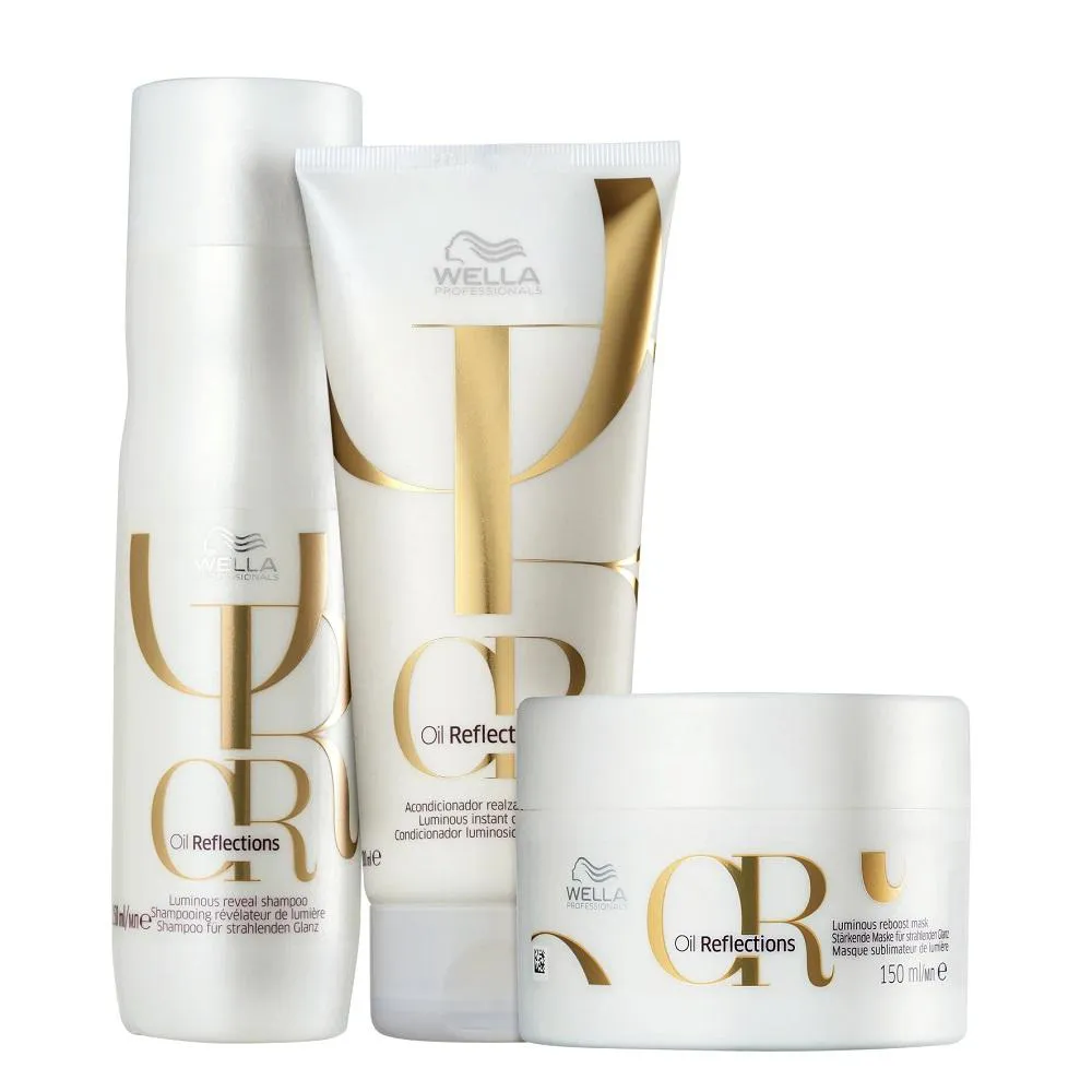 Kit Wella Professionals Oil Reflections Shampoo 250ml + Condicionador 200ml + Máscara 150ml
