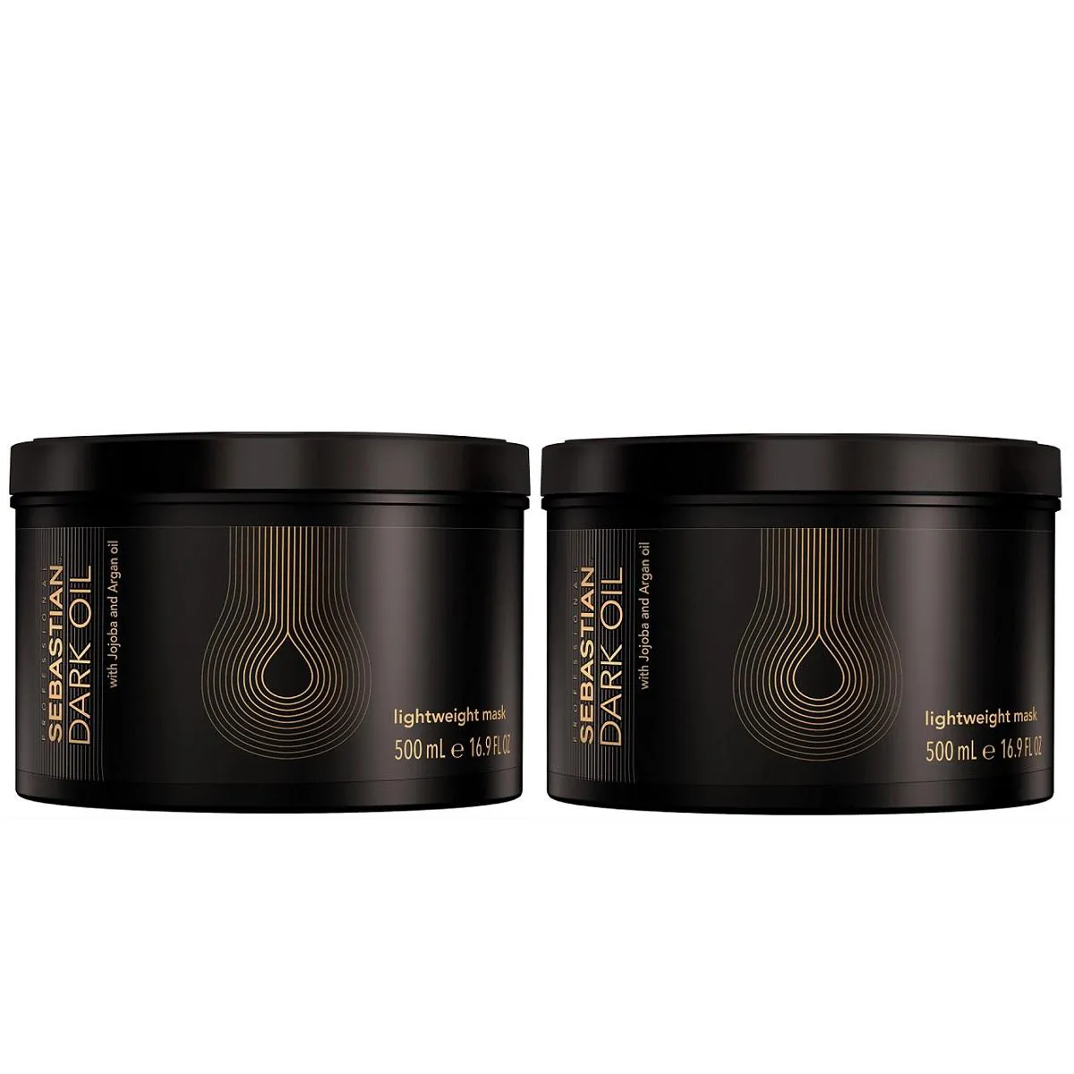 Máscara Dark Oil Sebastian Professional 500ml - 2 Unidades