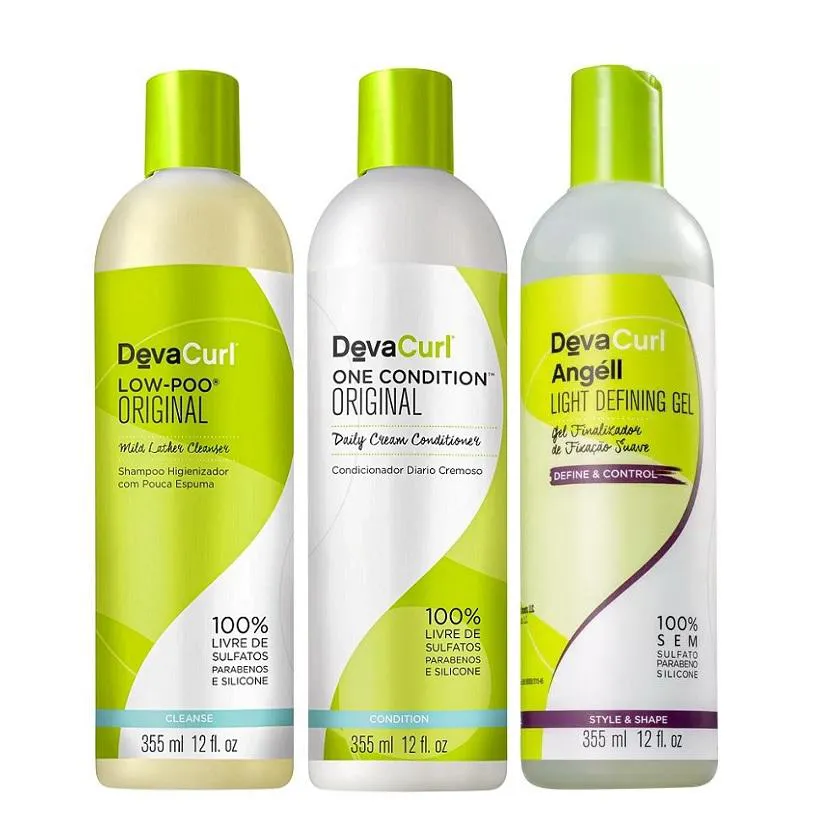 Deva Curl Angéll 355ml + Low Poo Shampoo 355ml + One Condition 355ml