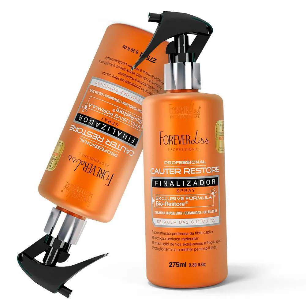 Kit 02 Spray Finalizador Cauter Restore Forever Liss 275ml