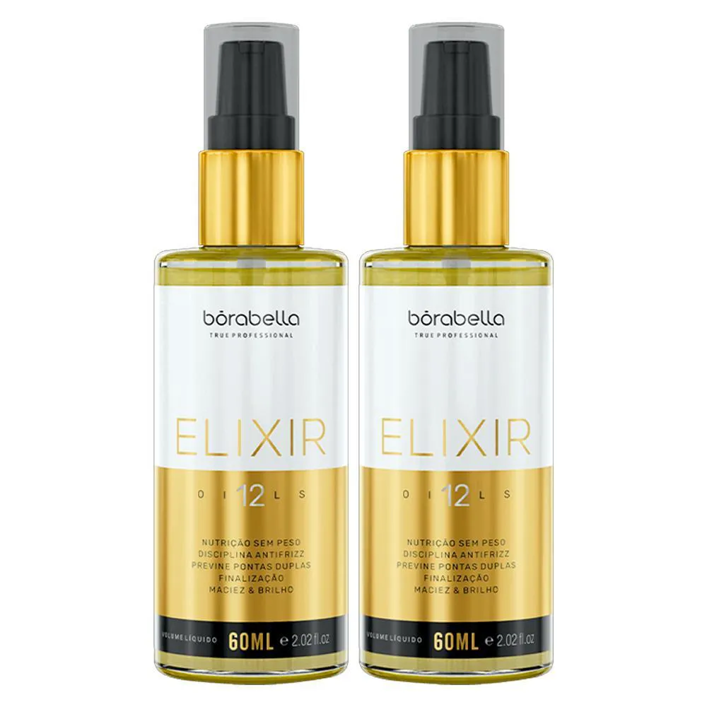 Kit 02 Óleo Capilar Bórabella Elixir 12 Oils Finalizador 60ml