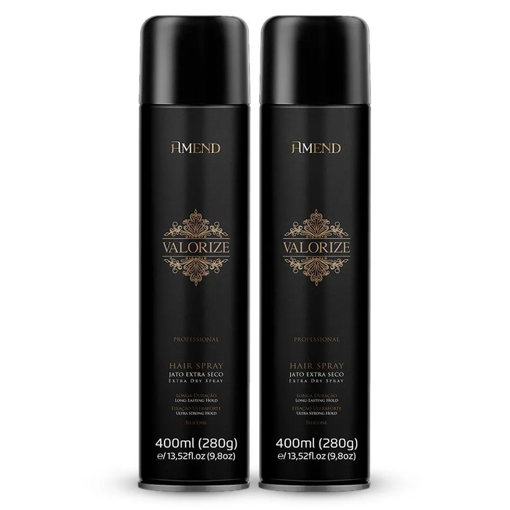 Kit 02 Hair Fixador Ultraforte Valorize Amend 400ml