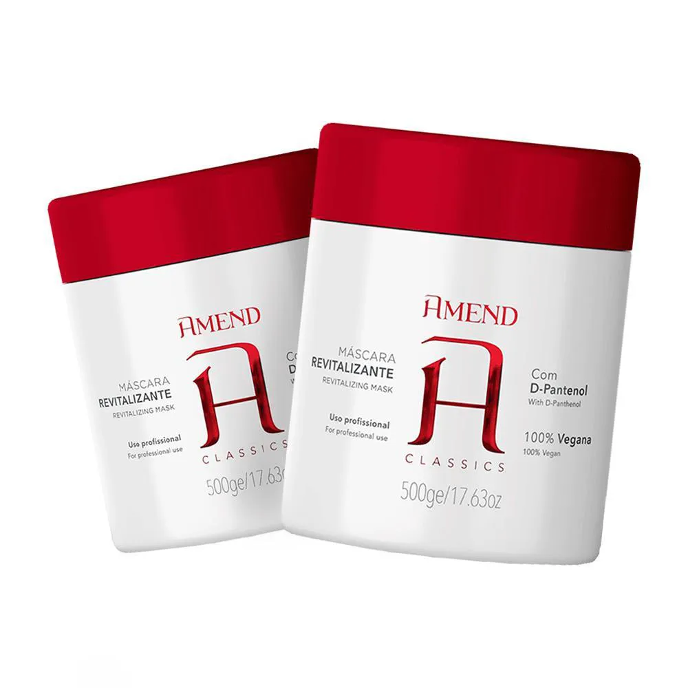 Kit 02 Máscara D´Pantenol Revitalizante Amend 500g