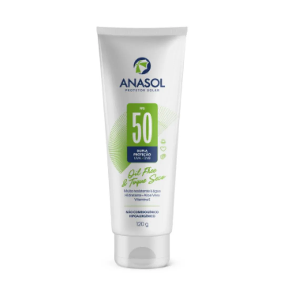 Anasol Protetor Corporal Loção Fps 50 120 gr Toque Seco Vegano