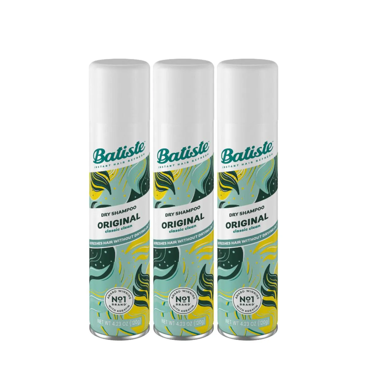 Kit Shampoo a Seco Batiste Original, 120g (com 3 unidades)