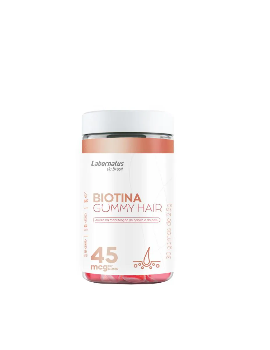 Biotina Gummy Hair 30 Gomas - Vitamina Capilar Original