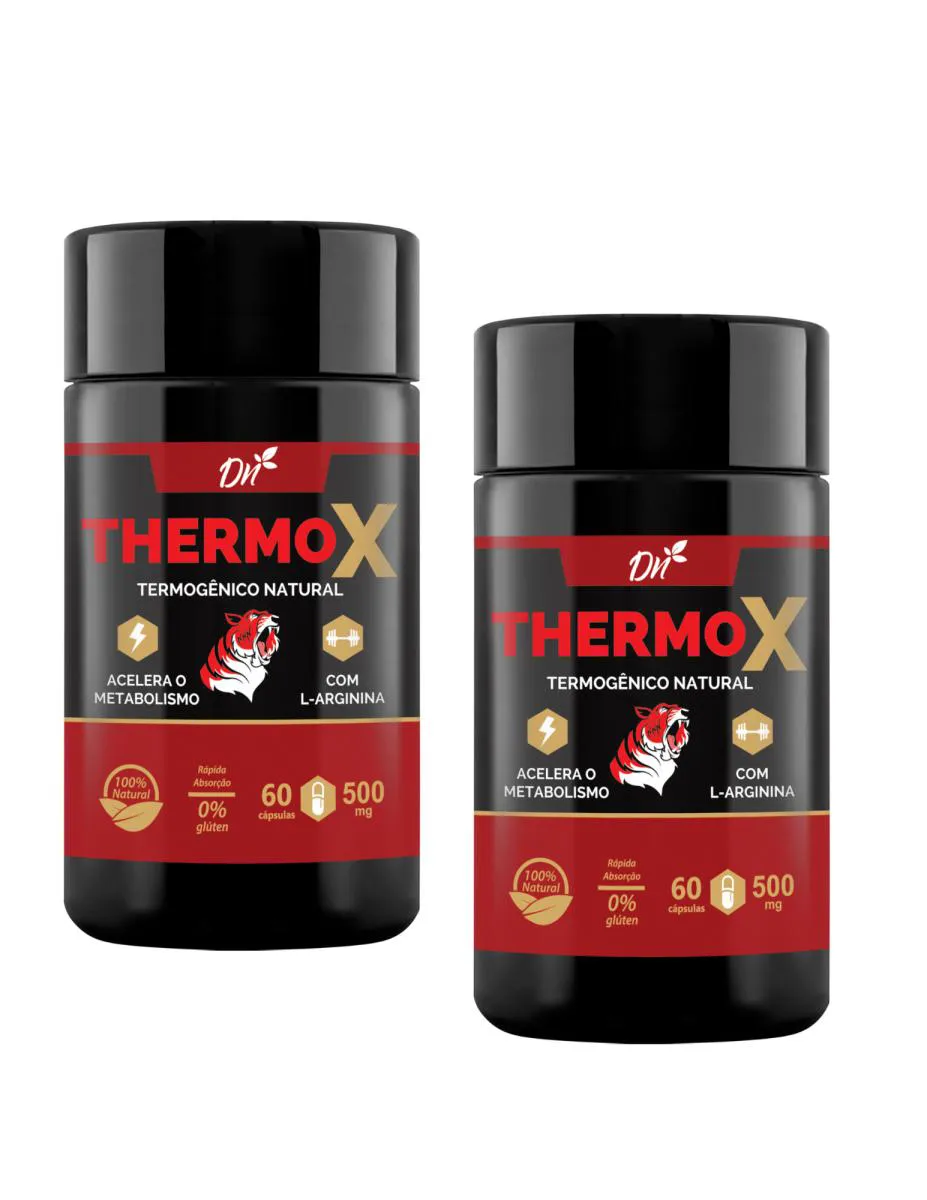 Thermo X Termogênico 500mg 60 Cápsulas - 2 Unidades