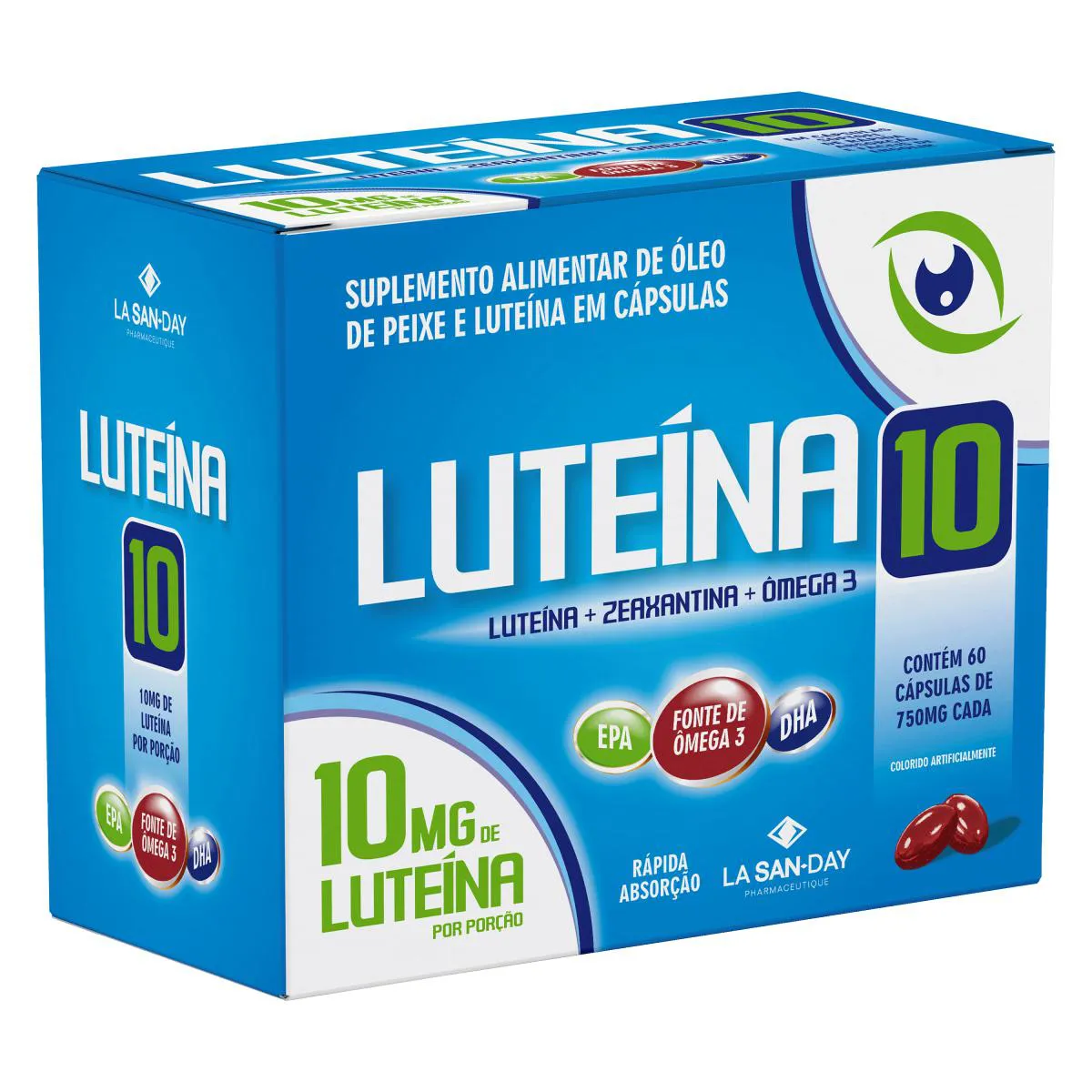 Suplemento Alimentar Luteína + Ômega 3 - 60 Cápsulas - La San Day