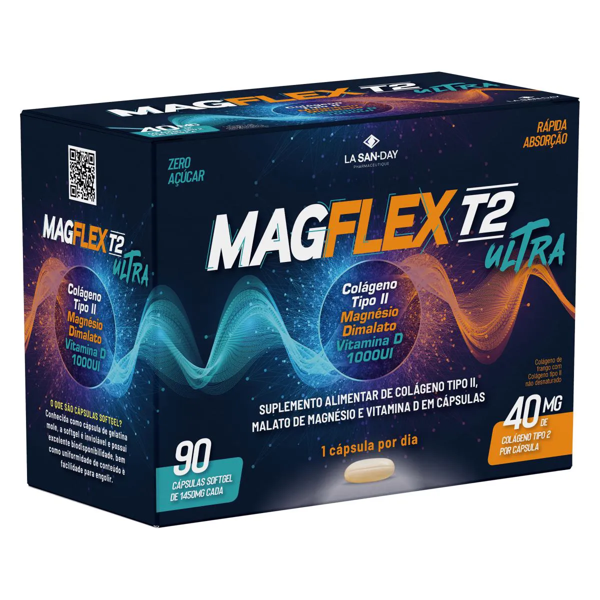 Suplemento Aliementar Magflex T2 Ultra - Leve 90 Pague 60 Cápsulas - La San Day