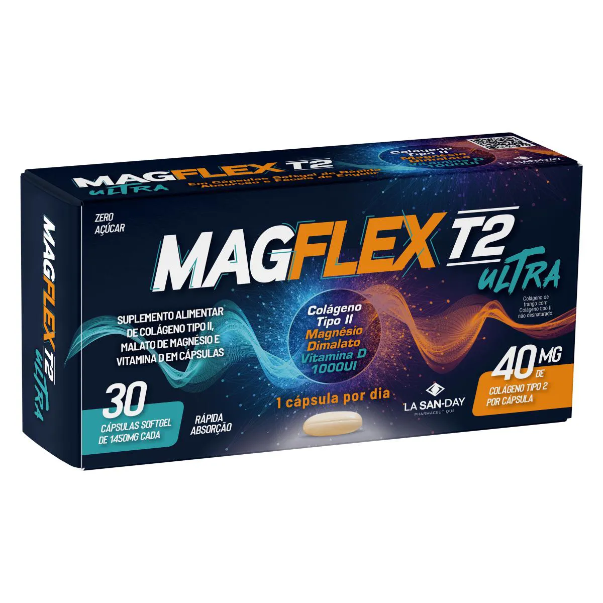 Suplemento Aliementar Magflex T2 Ultra - 30 Cápsulas - La San Day