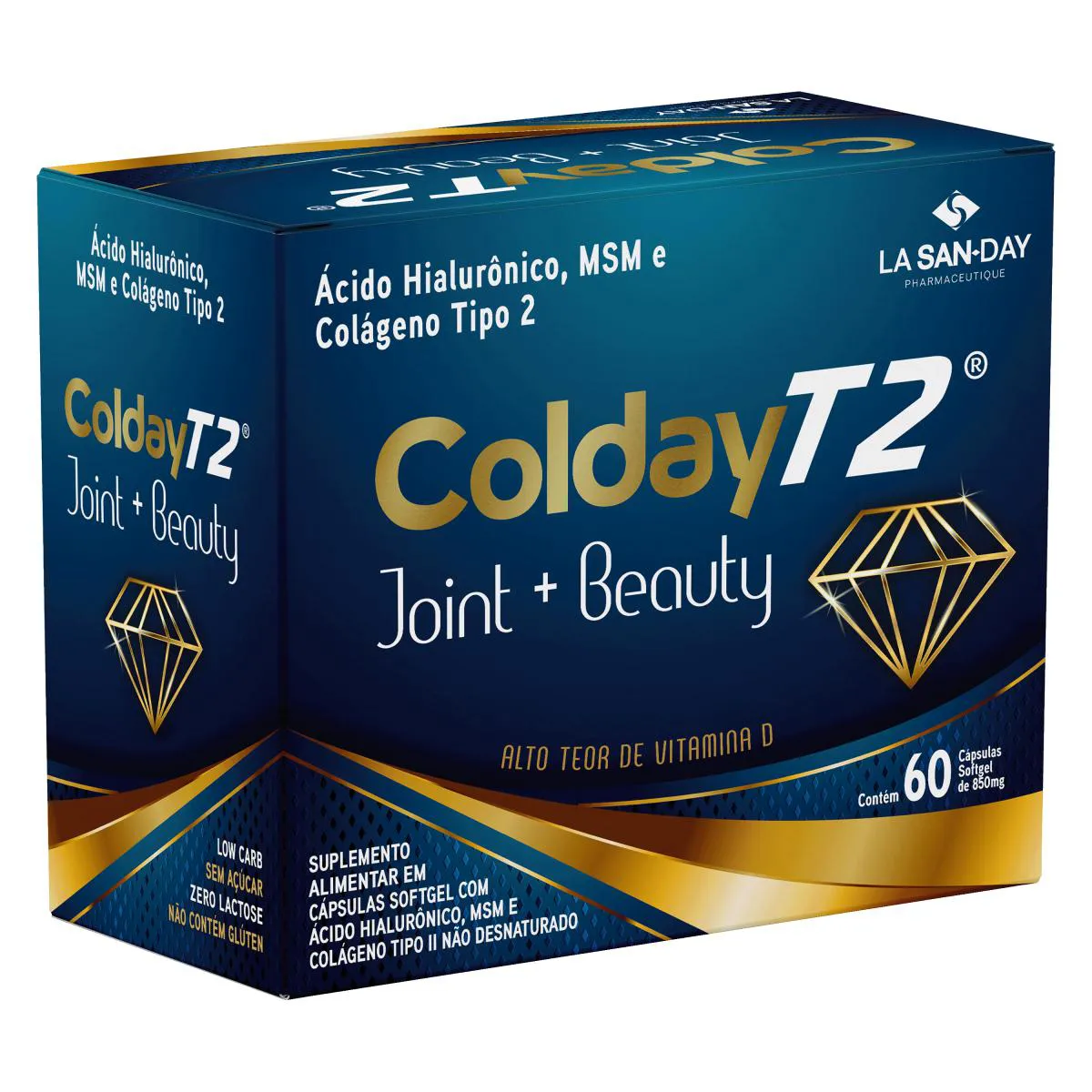 Suplemento Alimentar Colday T2 Joint + Beauty - 60 Cápsulas - La San Day