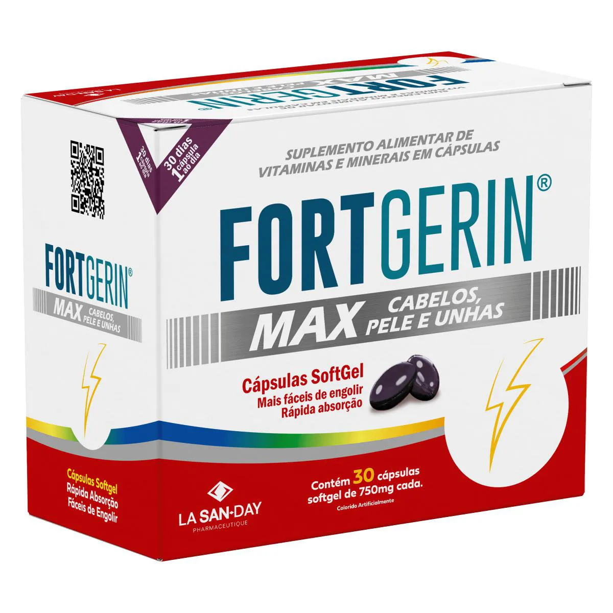 Suplemento Alimentar Fortgerin Max - 30 Cápsulas - La San Day