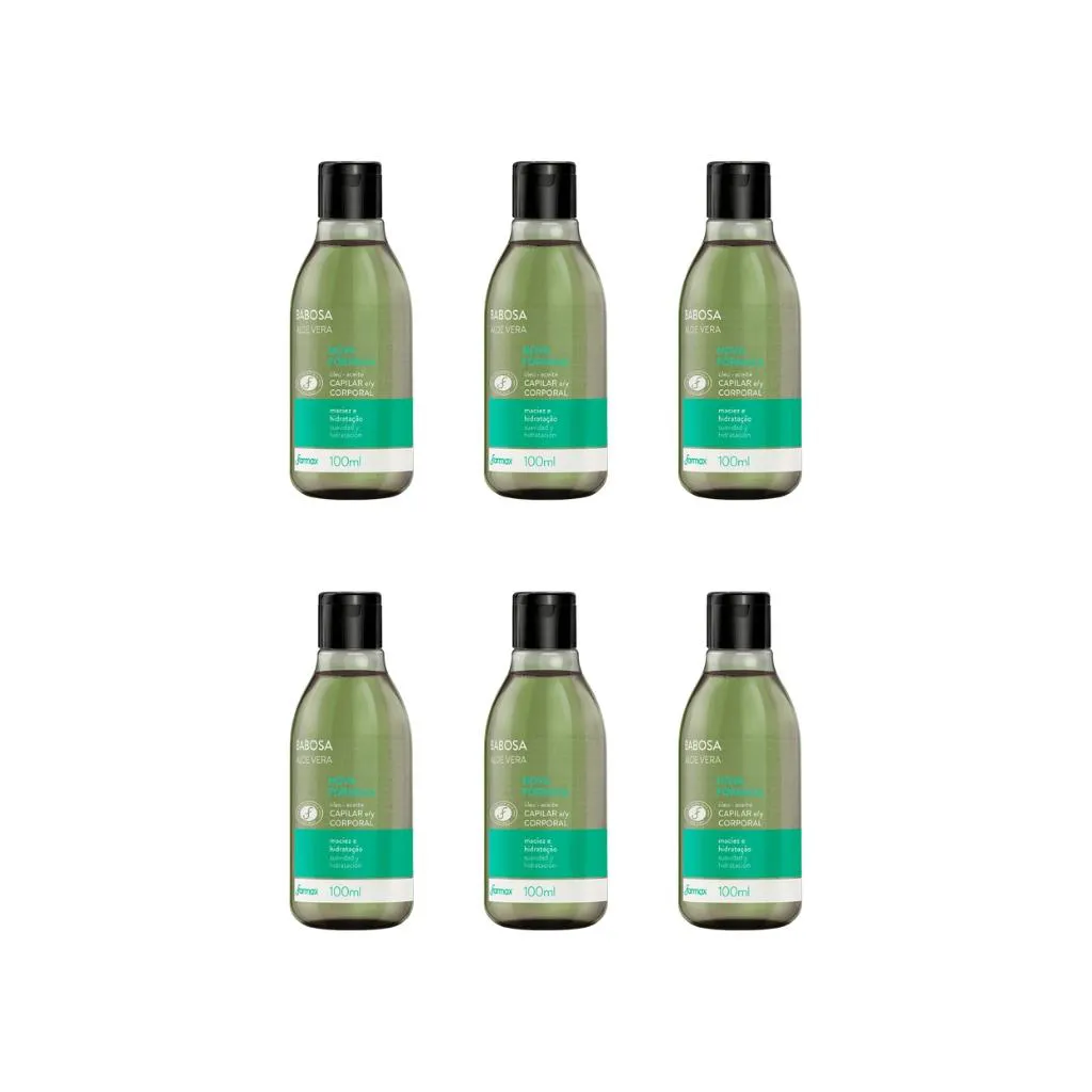 Oleo Capilar e Corporal Farmax 100ml Babosa-Kit C/6un