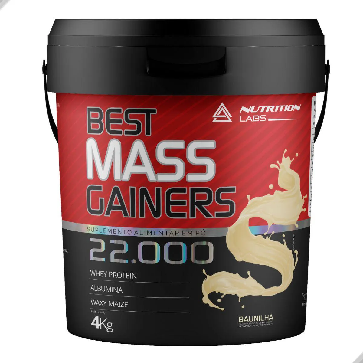Hipercalorico Best Mass Gainers 4kg - Nutrition Labs Baunilha