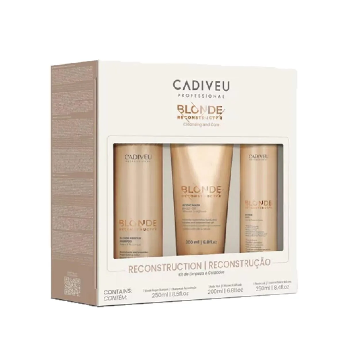 Cadiveu Professional Blonde Recons Kit Homecare 3 Passos