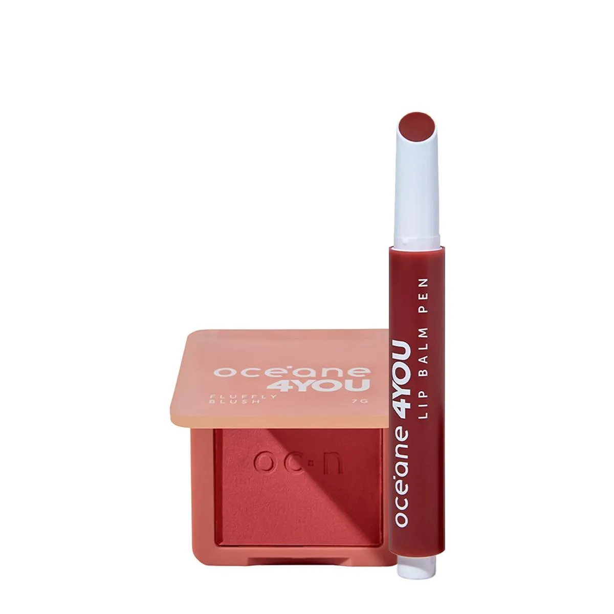 Kit Océane 4you Lip Balm Berry Hidratante Labial e Tango Pink Blush Cremoso (2 produtos)