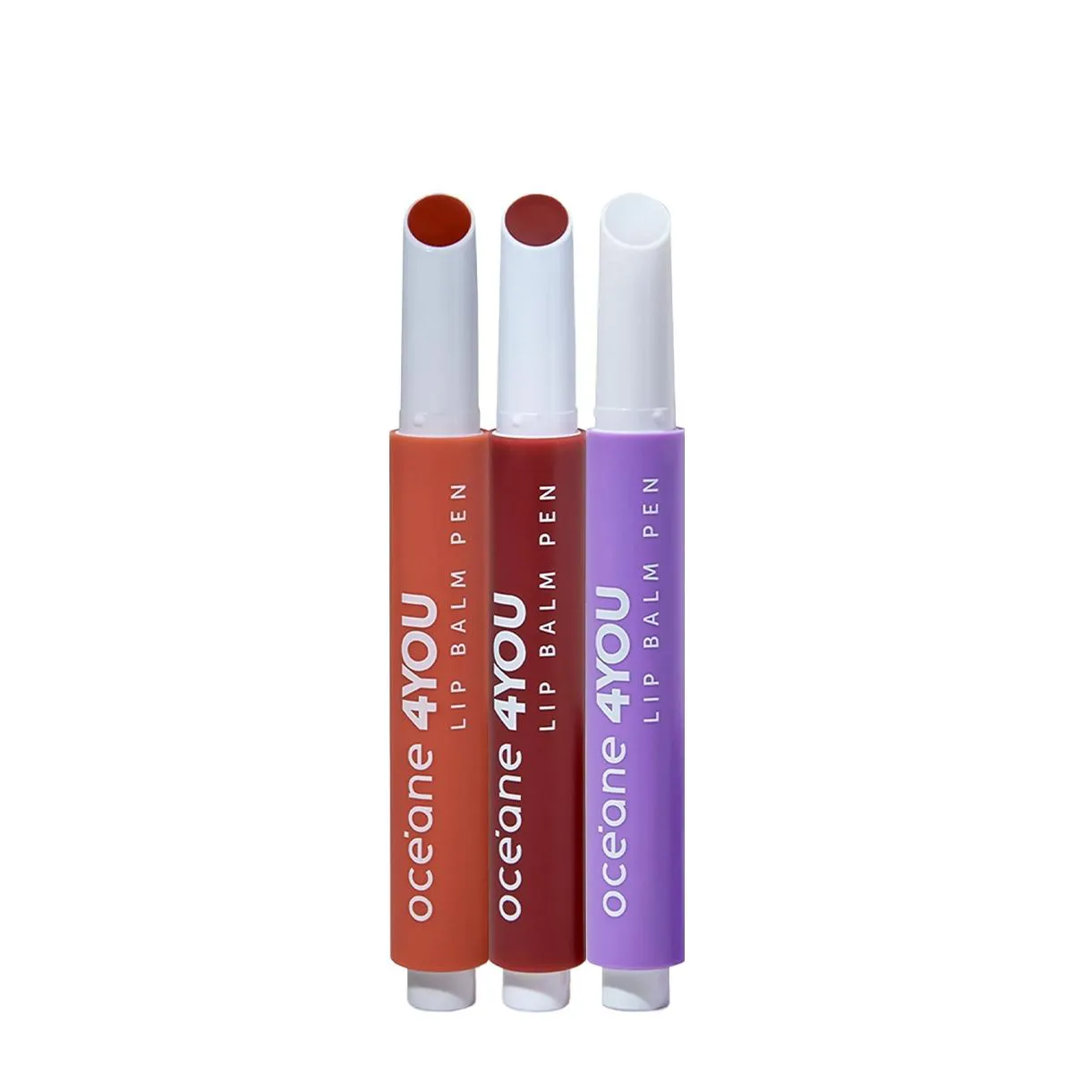 Kit Océane 4you Lip Balm Coral Berry e Clear Hidratante Labial (3 produtos)