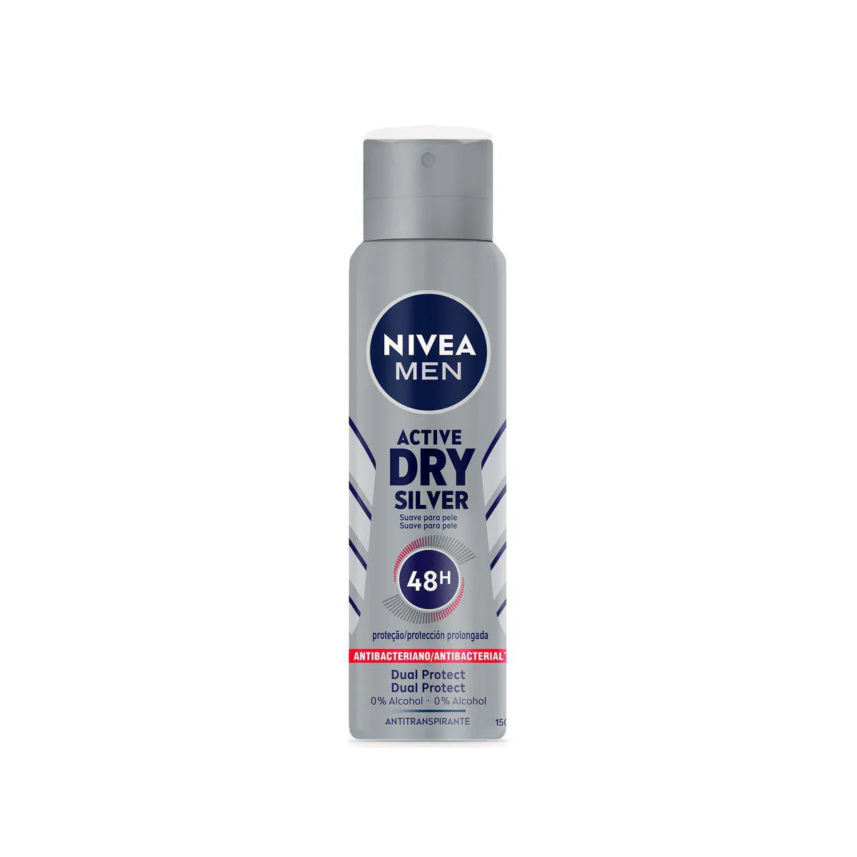 Desodorante Antitranspirante Aerosol Nivea Men Active Dry Silver 150ml