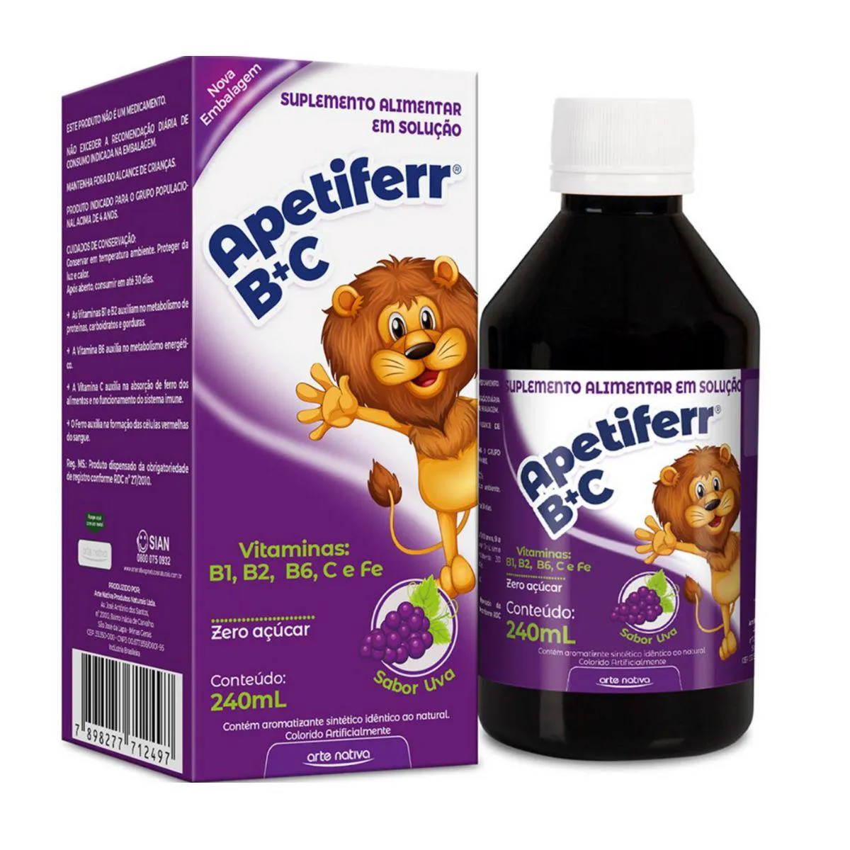 APETIFERR BC sabor UVA XPE 240 ML Vitamina