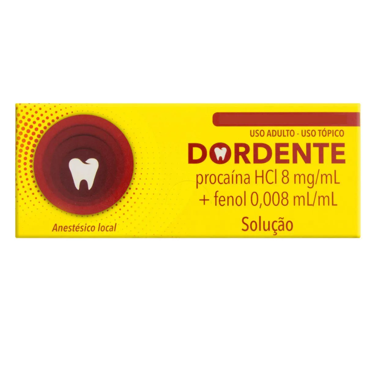 dordente remedio para dor de dente 8mg flaconete 3ml