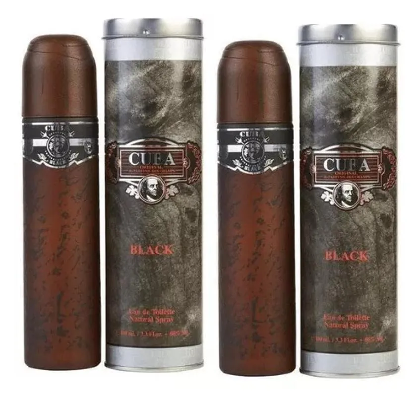 Kit 2 Perfumes Cuba Black Masculino 100ml