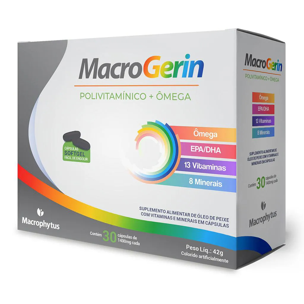 MacroGerin 30 cápsulas (ômega + polivitamínico)