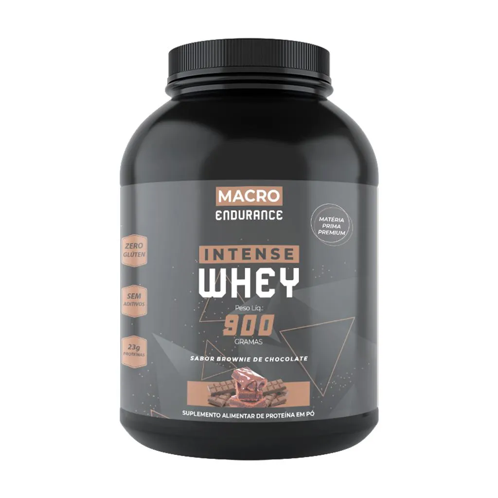 Whey Protein Intense 900g Sabor Brownie de Chocolate