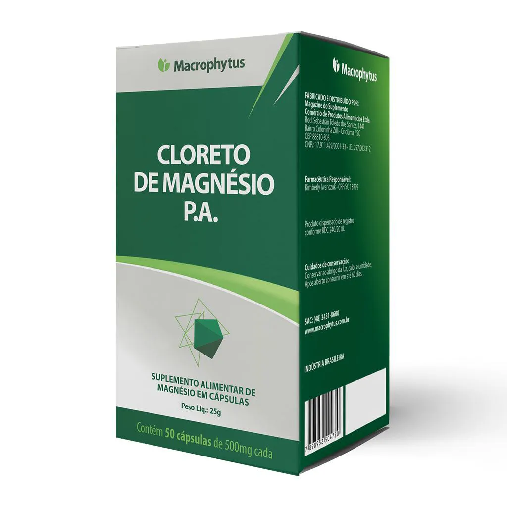 Cloreto de Magnésio P.A 50 cápsulas