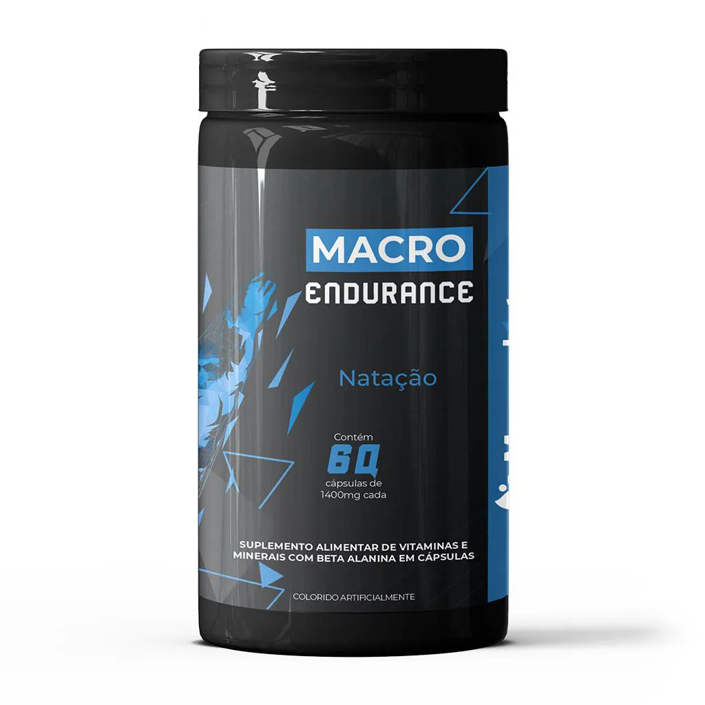 Macro Endurance Natação 60 cápsulas (Beta-alanina e minerais)