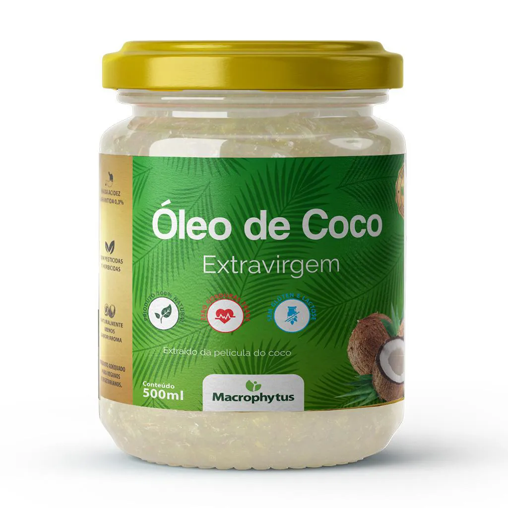 Óleo de Coco Extravirgem 500ml 0,3% Acidez