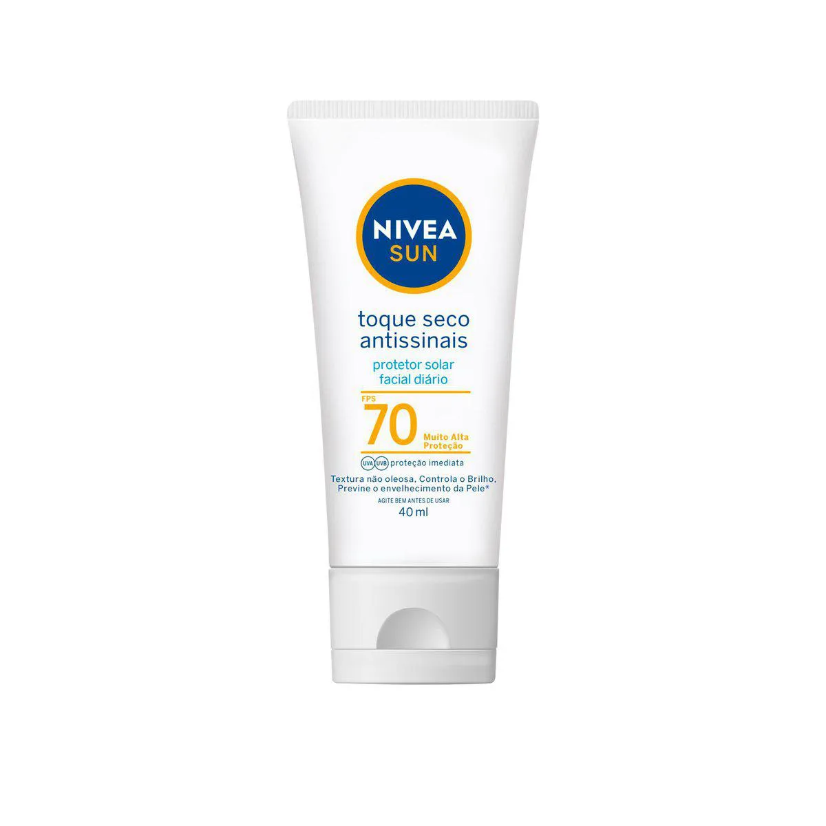 Protetor Solar Facial Creme Antissinais FPS 70 Nivea Sun 40ml