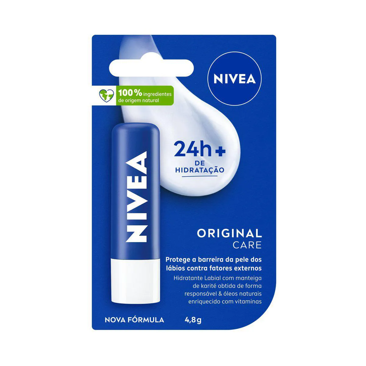 Hidratante Labial Nivea Original Care com 4,8g