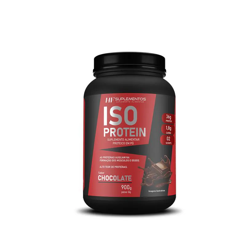 WHEY ISOLADO PROTEIN CHOCOLATE 900G HF SUPLEMENTOS
