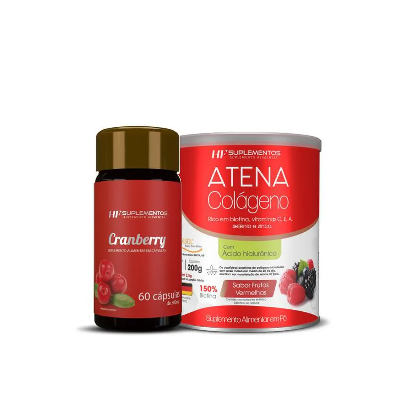 KIT COLAGENO VERISOL ÁCIDO HIALURÔNICO + CRANBERRY 60CAPS HF