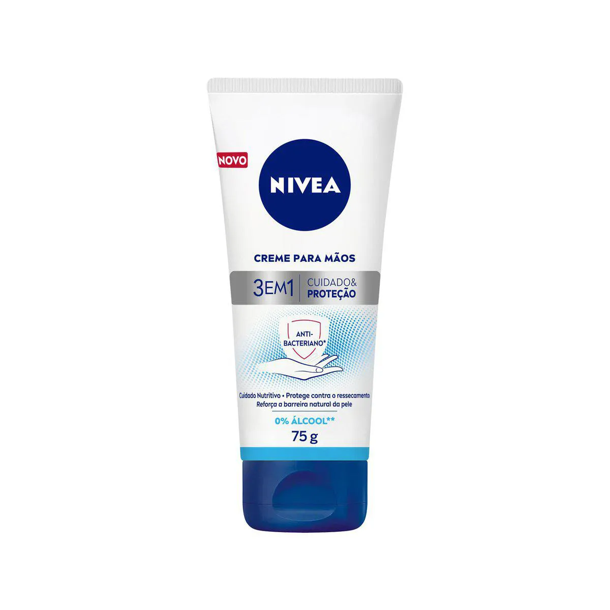 Creme para as Mãos Nivea 3 em 1 Ação Antibacteriana 75g