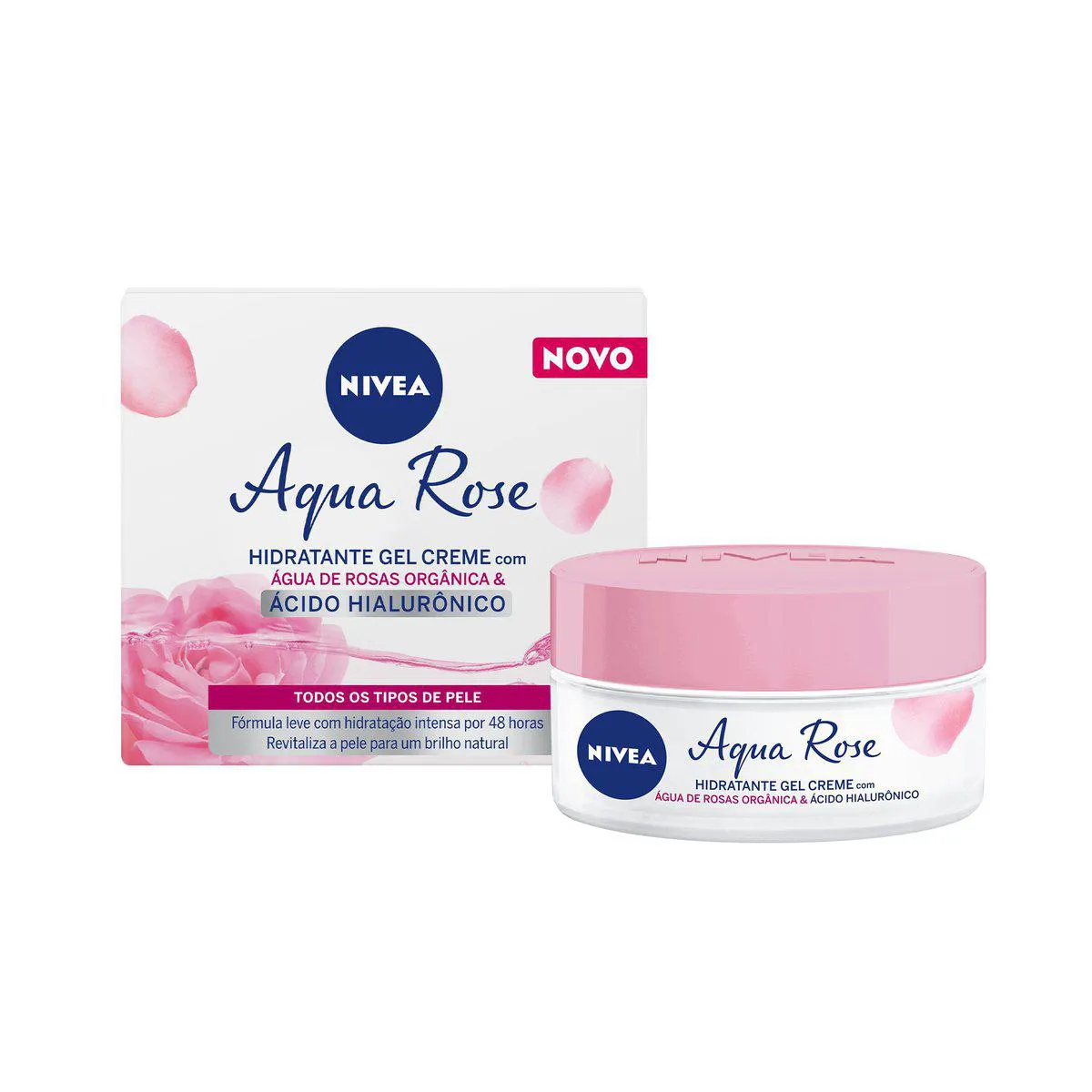 Creme Hidratante Facial em Gel Nivea Aqua Rose com 50ml