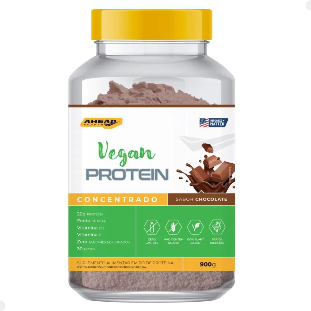 Proteina Vegana 21g Proteina Zero Lactose 900g Ahead Sports Chocolate